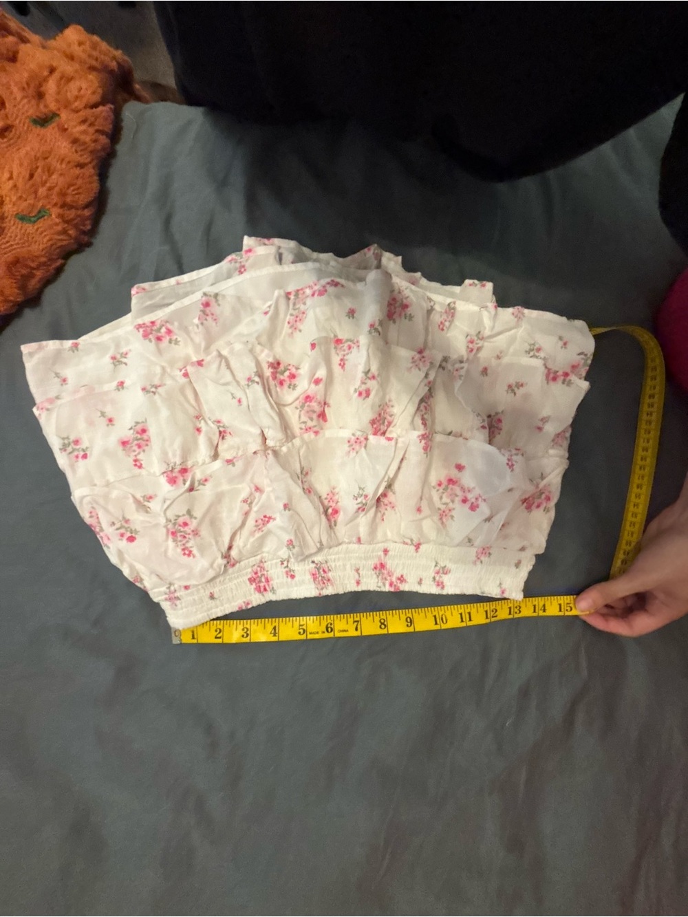 Floral ruffle skirt